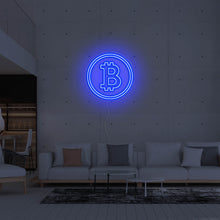 Lade das Bild in den Galerie-Viewer, Bitcoin Crypto Coin Neonschild