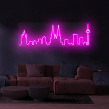 Lade das Bild in den Galerie-Viewer, Koln-Skyline-City-Nights-Emotion-Light-Lineart-Wallart-Sign-Neon-Neonwerke-Pink-Neon-Neonwerke