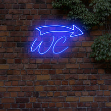 Lade das Bild in den Galerie-Viewer, "WC" Neonrichtungsschild