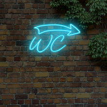 Lade das Bild in den Galerie-Viewer, "WC" Neonrichtungsschild