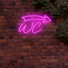 Lade das Bild in den Galerie-Viewer, "WC" Neonrichtungsschild