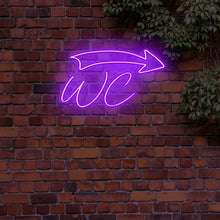 Lade das Bild in den Galerie-Viewer, "WC" Neonrichtungsschild