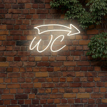Lade das Bild in den Galerie-Viewer, "WC" Neonrichtungsschild
