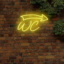 Lade das Bild in den Galerie-Viewer, "WC" Neonrichtungsschild