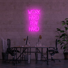 Lade das Bild in den Galerie-Viewer, Work Hard Play Hard Neonschild