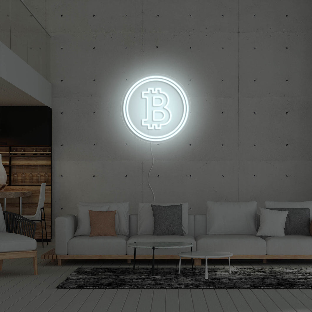 Bitcoin Crypto Coin Neonschild