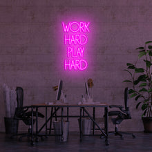 Lade das Bild in den Galerie-Viewer, Work Hard Play Hard Neonschild
